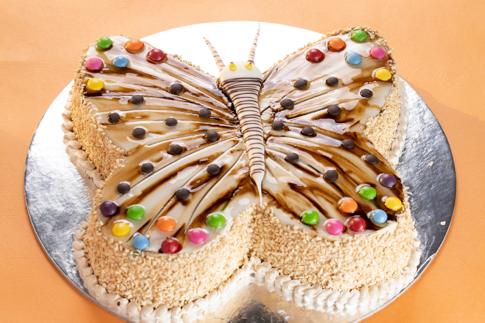 Schmetterling-förmiger Kuchen